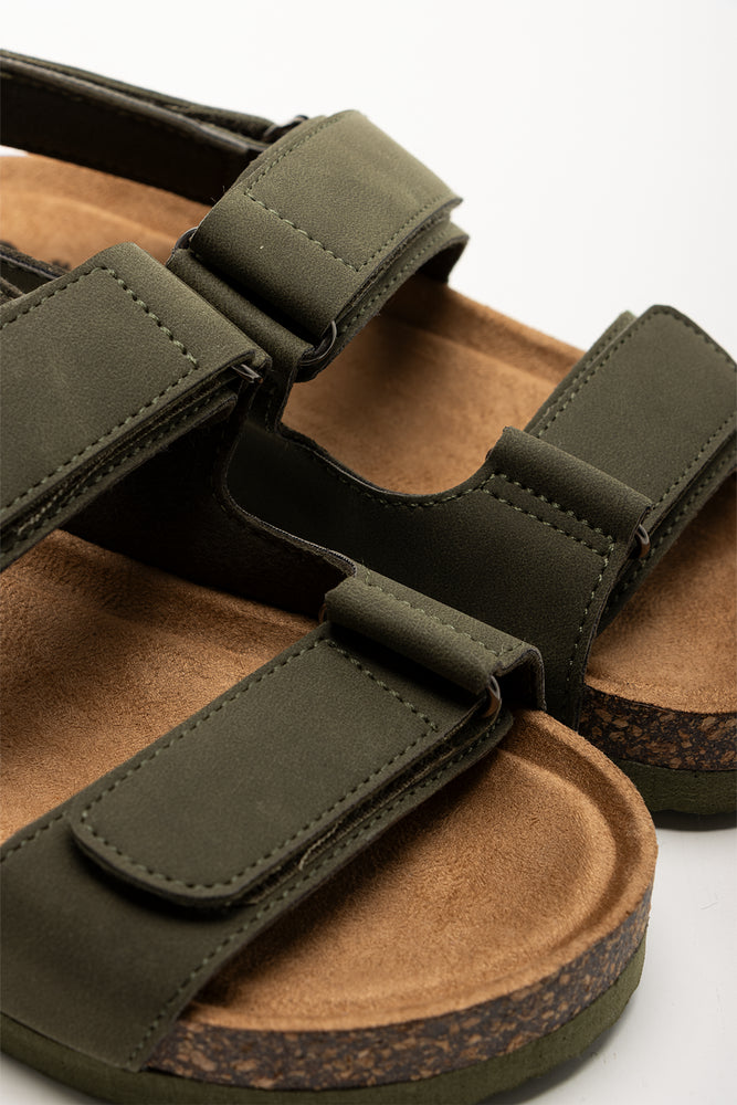 Padded Double Strap Sandals Green (2)