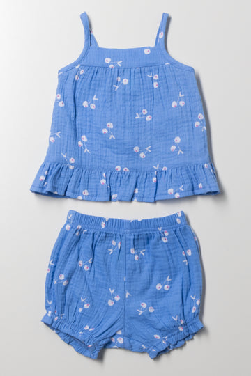 Strappy Top And Shorts Set