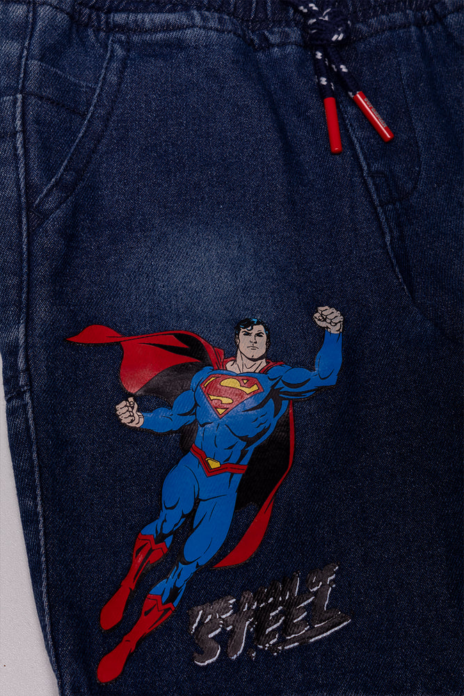 Superman Denim Shorts Blue (1)