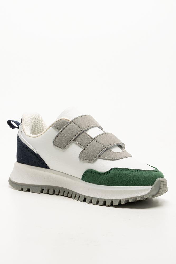 Double Velcro Retro Sneaker White (1)