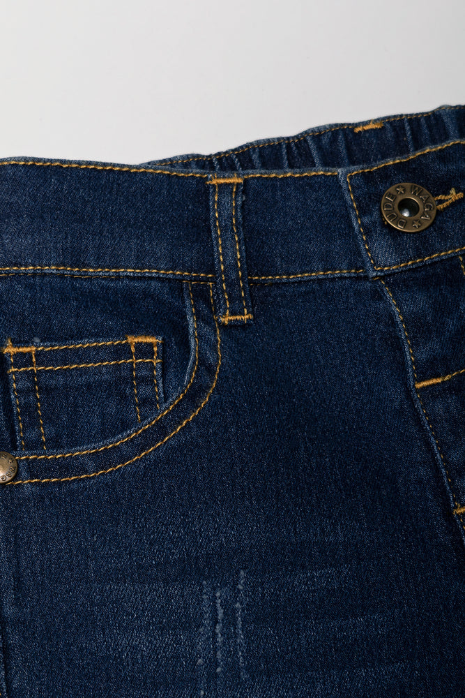 Straight Leg Denim Jeans Blue