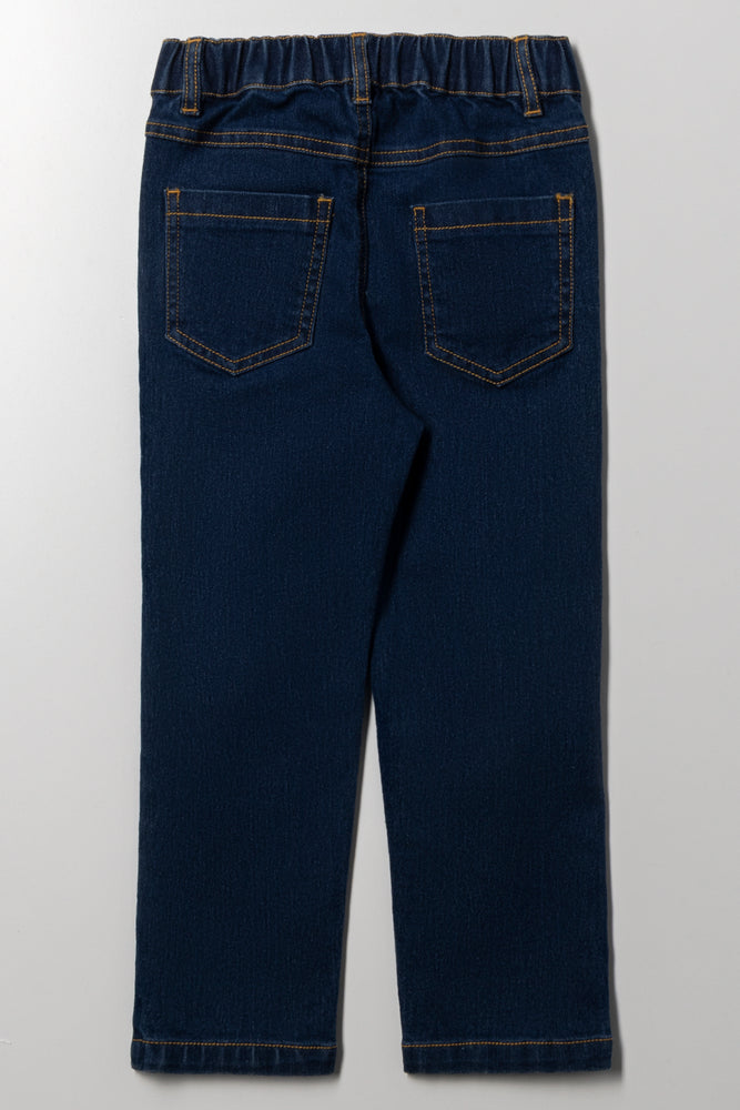 Straight Leg Denim Jeans Blue (3)