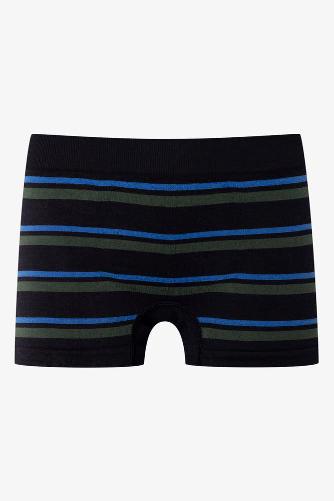 3 Pack Seamless Boxers Black, Green And Grey (3)