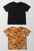 Paw Patrol 2 Pack T-Shirt Black And Orange (3)