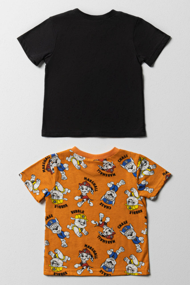 Paw Patrol 2 Pack T-Shirt Black And Orange (3)