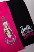 Barbie 2 Pack Cycling Shorts Black And Pink (1)