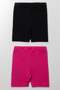 Barbie 2 Pack Cycling Shorts Black And Pink (2)
