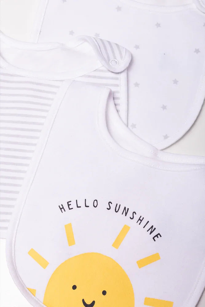 3 Pack Bibs White