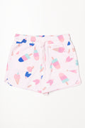 Ice Cream Fleece Shorts Pink