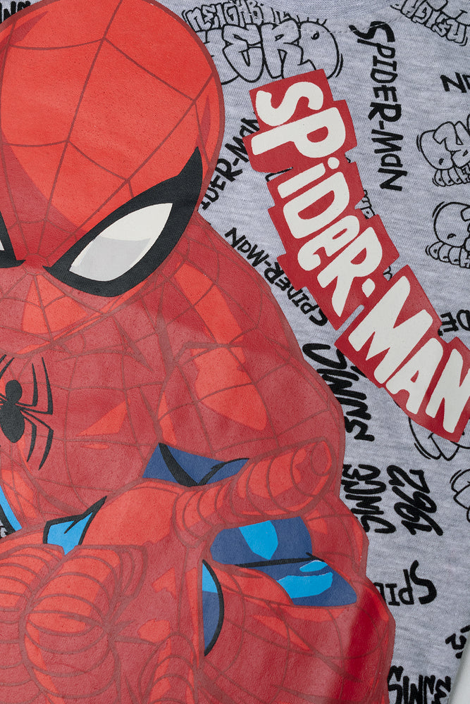 Spider-Man short sleeve pj grey melange (1)