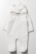 Fleece Babygrow White