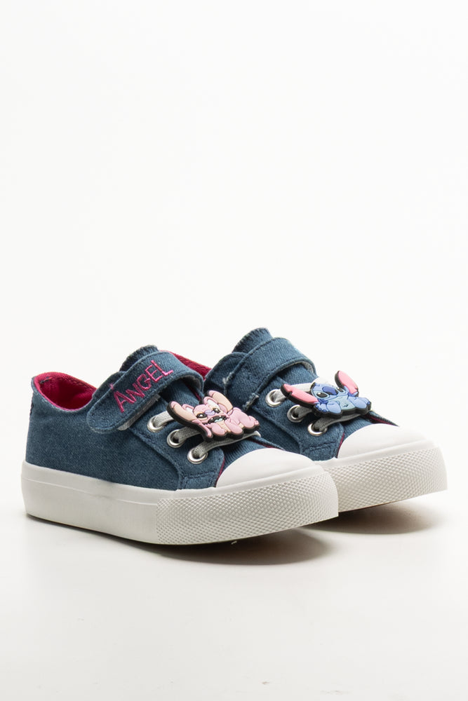 Angel And Stitch Denim Sneakers Blue