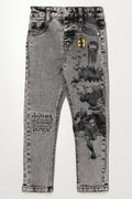 Batman Marble Wash Skinny Denim Jeans Black