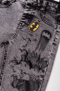 Batman Marble Wash Skinny Denim Jeans Black (1)