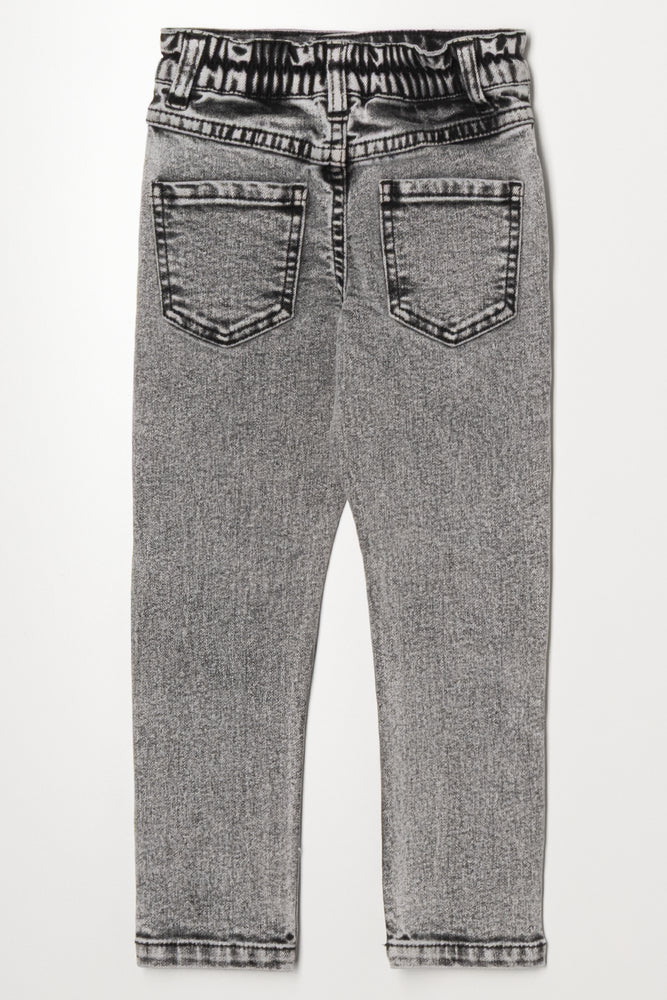 Batman Marble Wash Skinny Denim Jeans Black (2)