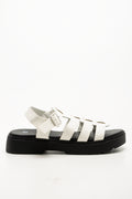 Chunky Caged Sandals White (1)
