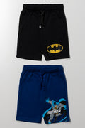 2 Pack Batman Shorts Black & Blue