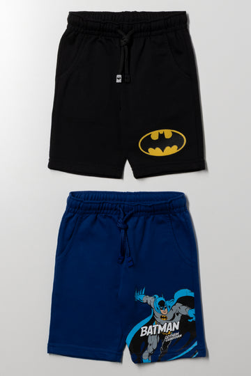 2 Pack Batman Shorts Black & Blue