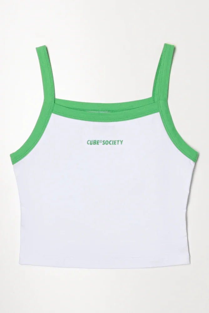 Cropped Vest White