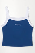 Cropped Vest Blue