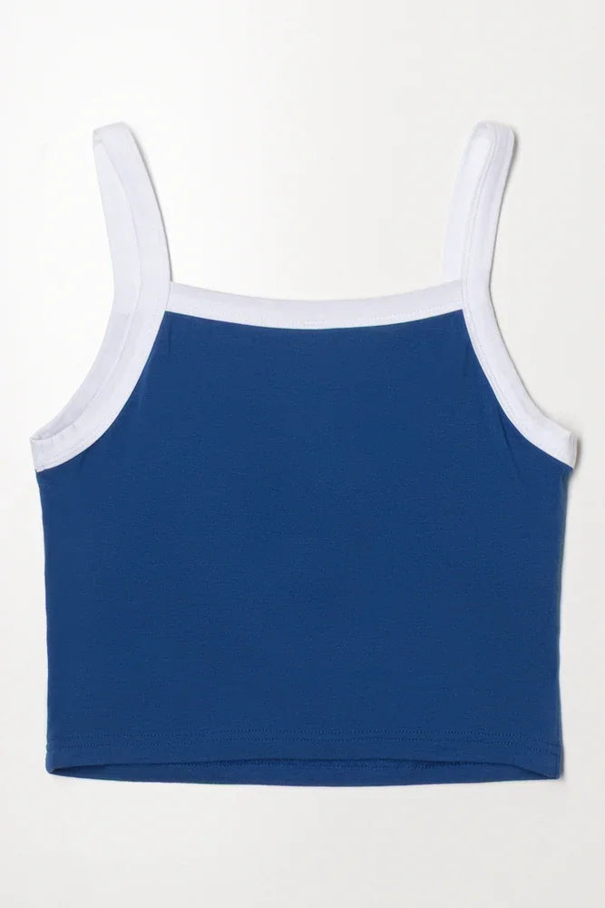 Cropped Vest Blue (2)