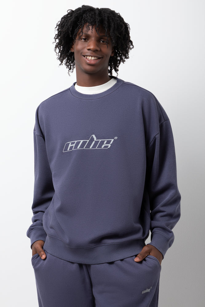 Crew Neck Tracktop Navy
