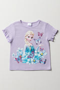 Frozen Frill Sleeve Top Purple