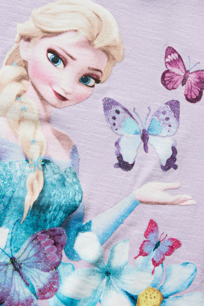 Frozen Frill Sleeve Top Purple (2)