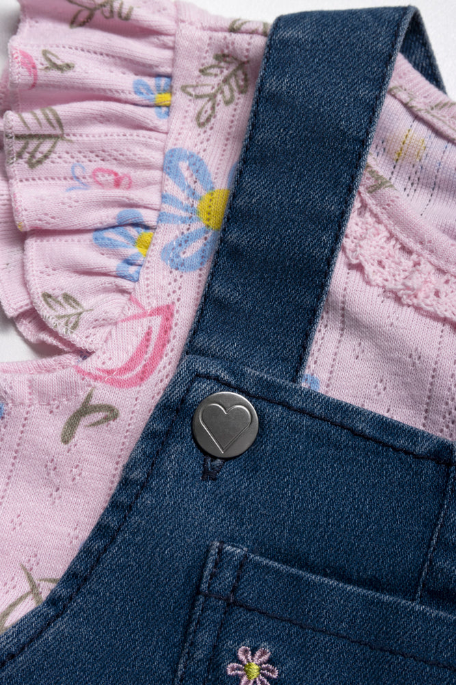 Dungaree Set Pink (1)