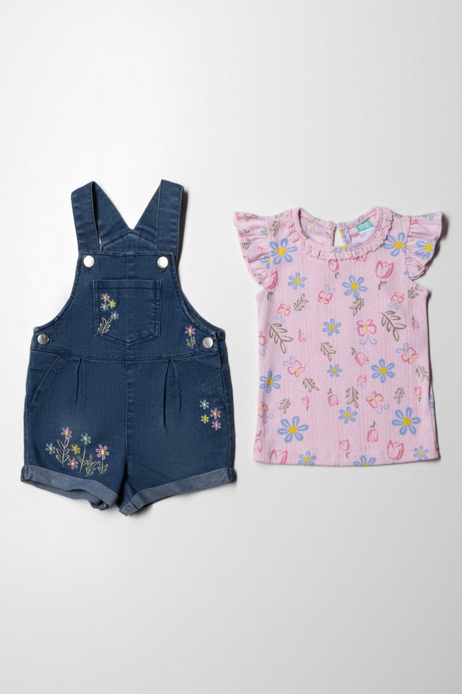 Dungaree Set Pink (4)