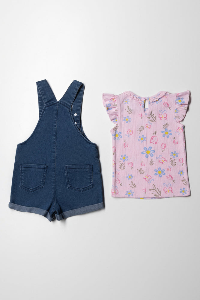 Dungaree Set Pink (5)
