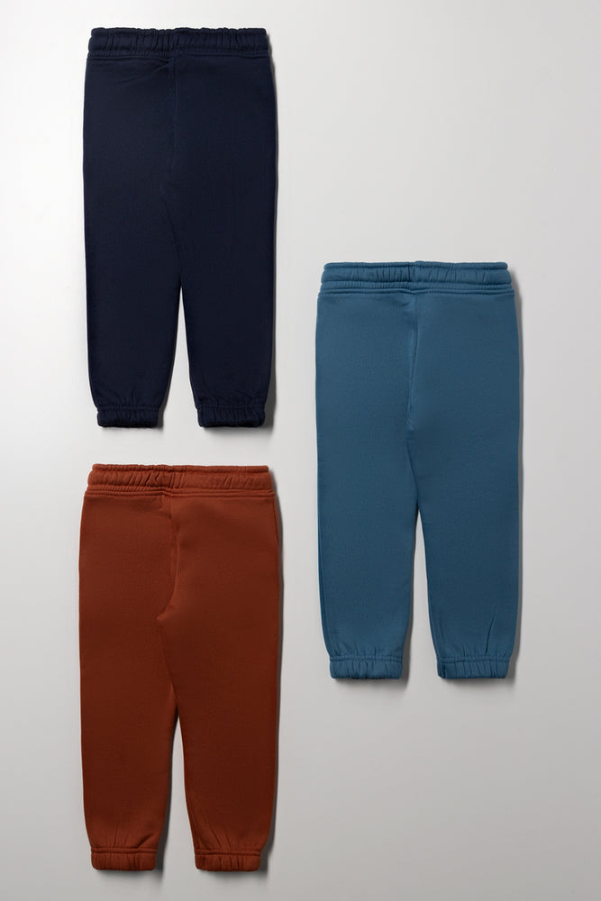 3 Pack Trackpants Black, Brown And Blue (2)