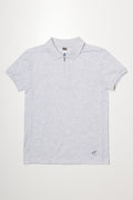 Textured Short Sleeve Golfer Grey