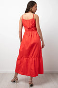 Tiered Maxi Dress Red (2)