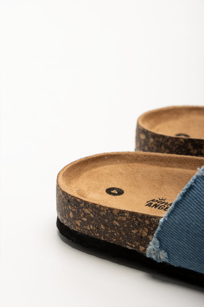 Ripped Denim Sandals Blue (3)