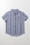 Short Sleeve Shirt Blue And White