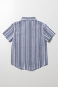 Short Sleeve Shirt Blue And White (2)