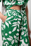 Tropical Print Pants Green (4)