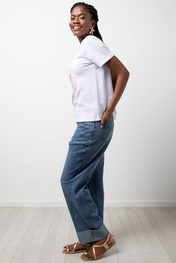 Crew Neck Short Sleeve T-Shirt White