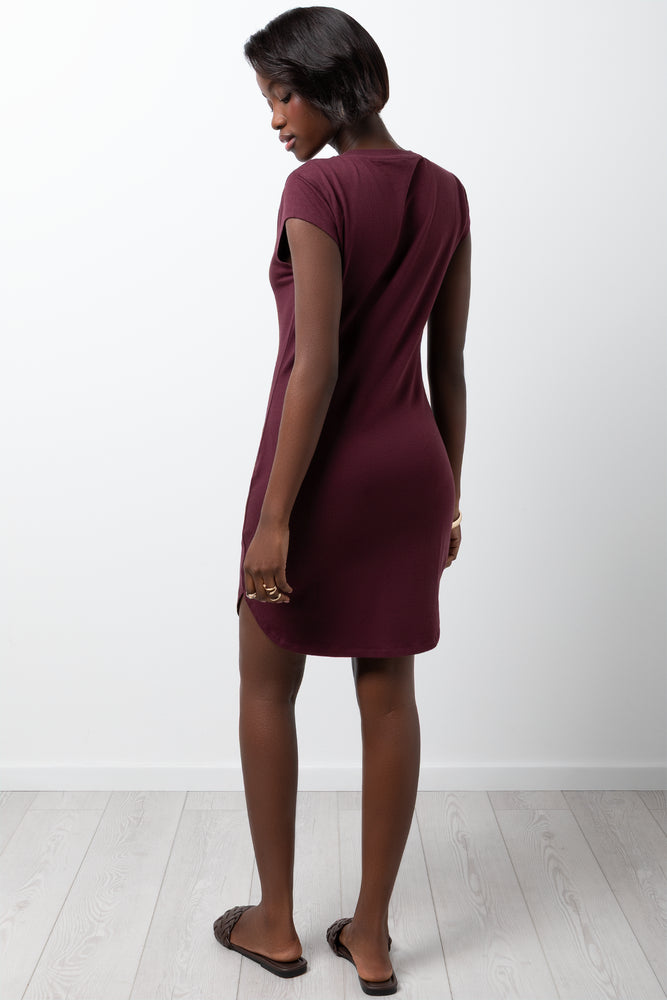Bodycon Dress Burgundy (2)