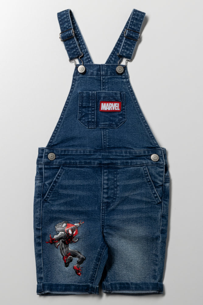 Spider-Man Short Denim Dungaree Blue