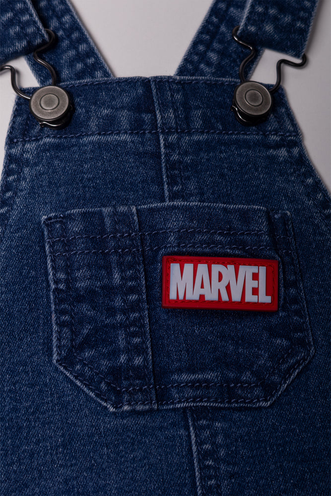 Spider-Man Short Denim Dungaree Blue