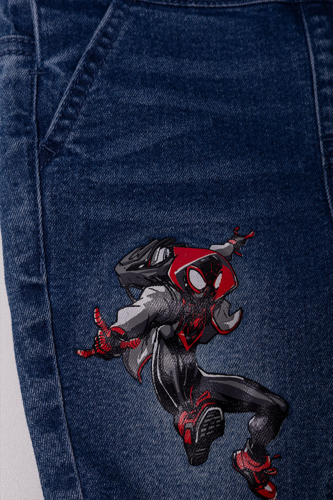 Spider-Man Short Denim Dungaree Blue (2)