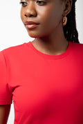 Tiered T-Shirt Dress Red (3)