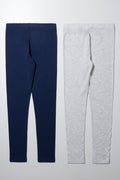 2 Pack Leggings Grey And Navy (2)