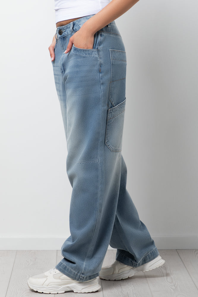 Barrel Jeans Mid Blue