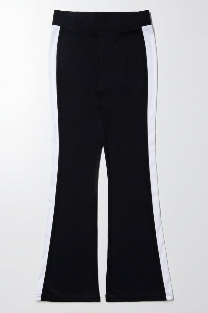 Leggings With Side Tape Black