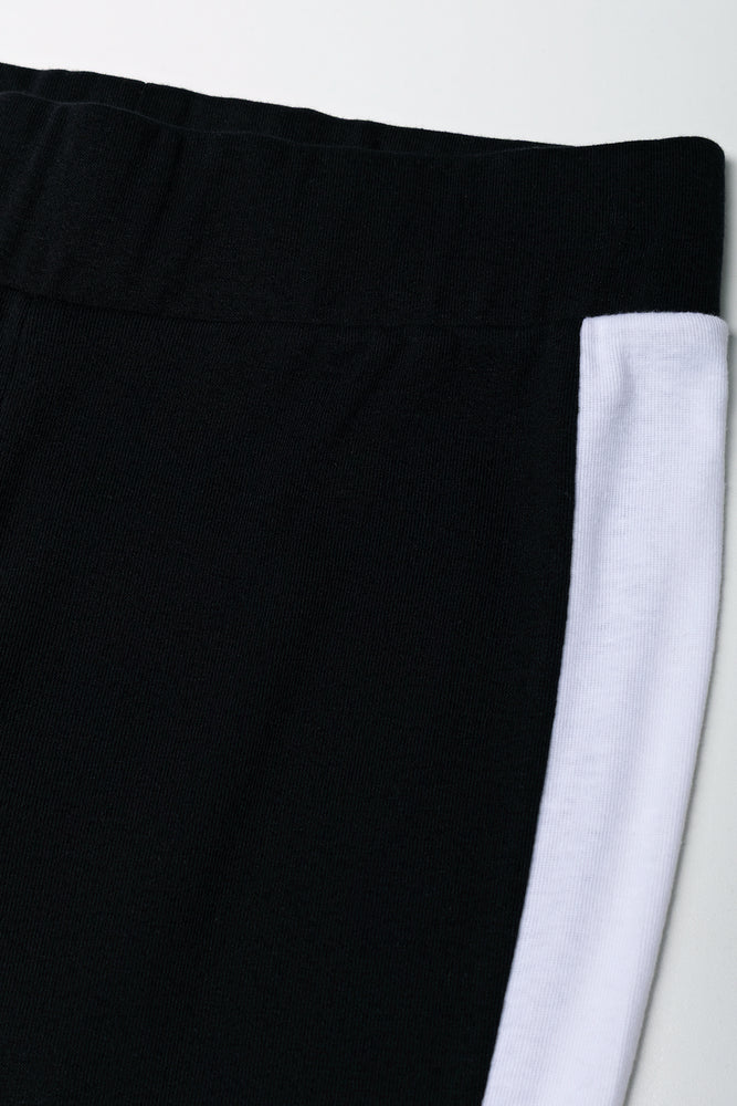 Leggings With Side Tape Black (1)