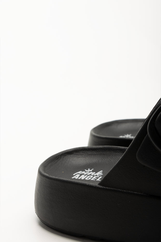 Double Buckle Sandals Black (3)