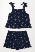 Peplum Knit Set Navy (2)
